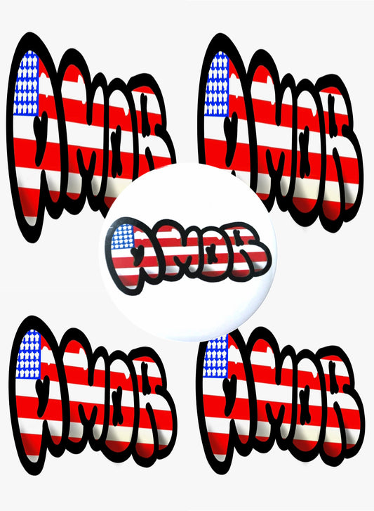 “AMOR U.S.A” 3 Pack Pins