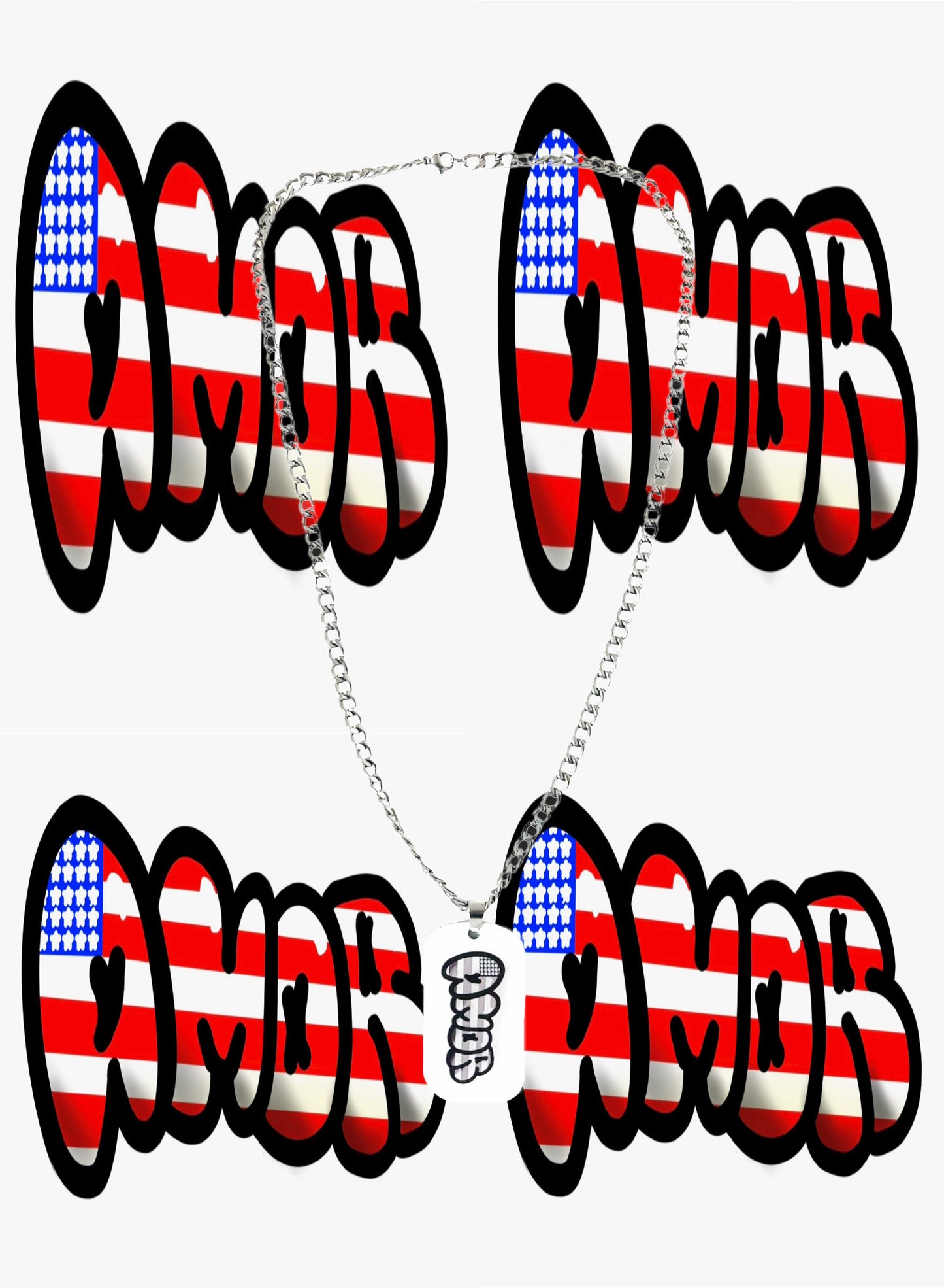 “B/W AMOR U.S.A” Dogtag