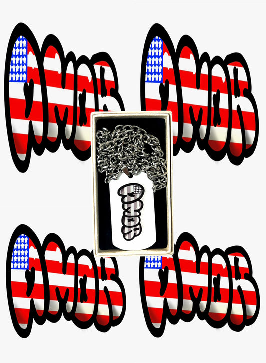 “B/W AMOR U.S.A” Dogtag