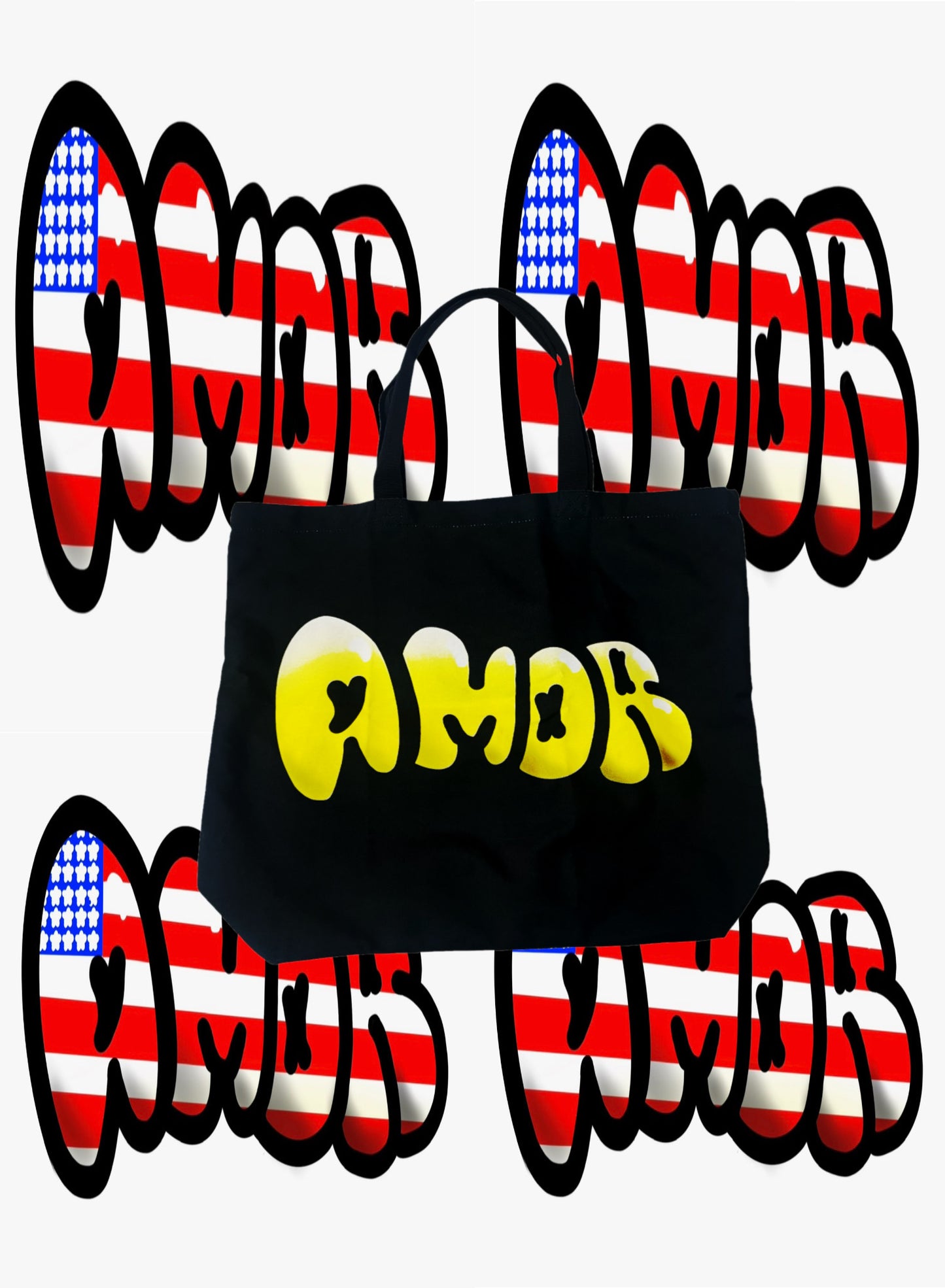 “AMOR YELLOW” Tote Bag